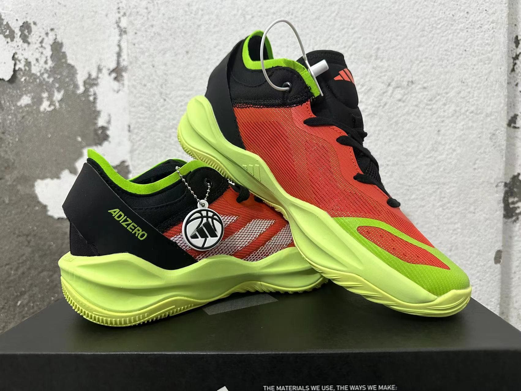 Adidas Adizero Basketball Shoes – Red/Green