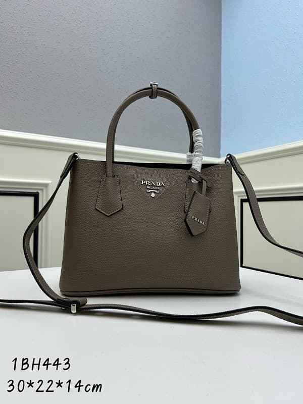 Prada Boston Bag – Gray/Black
