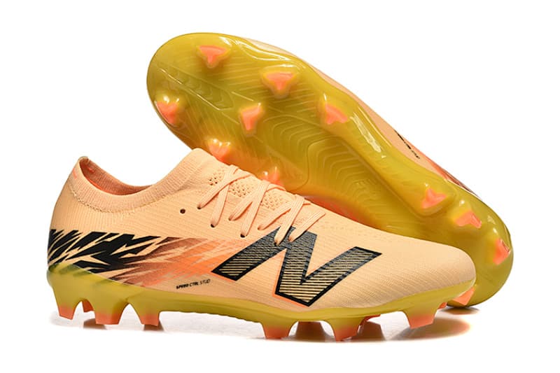 New Balance SPEED CTRL 5.0 Firm-Ground Soccer Shoes – Beige/Orange