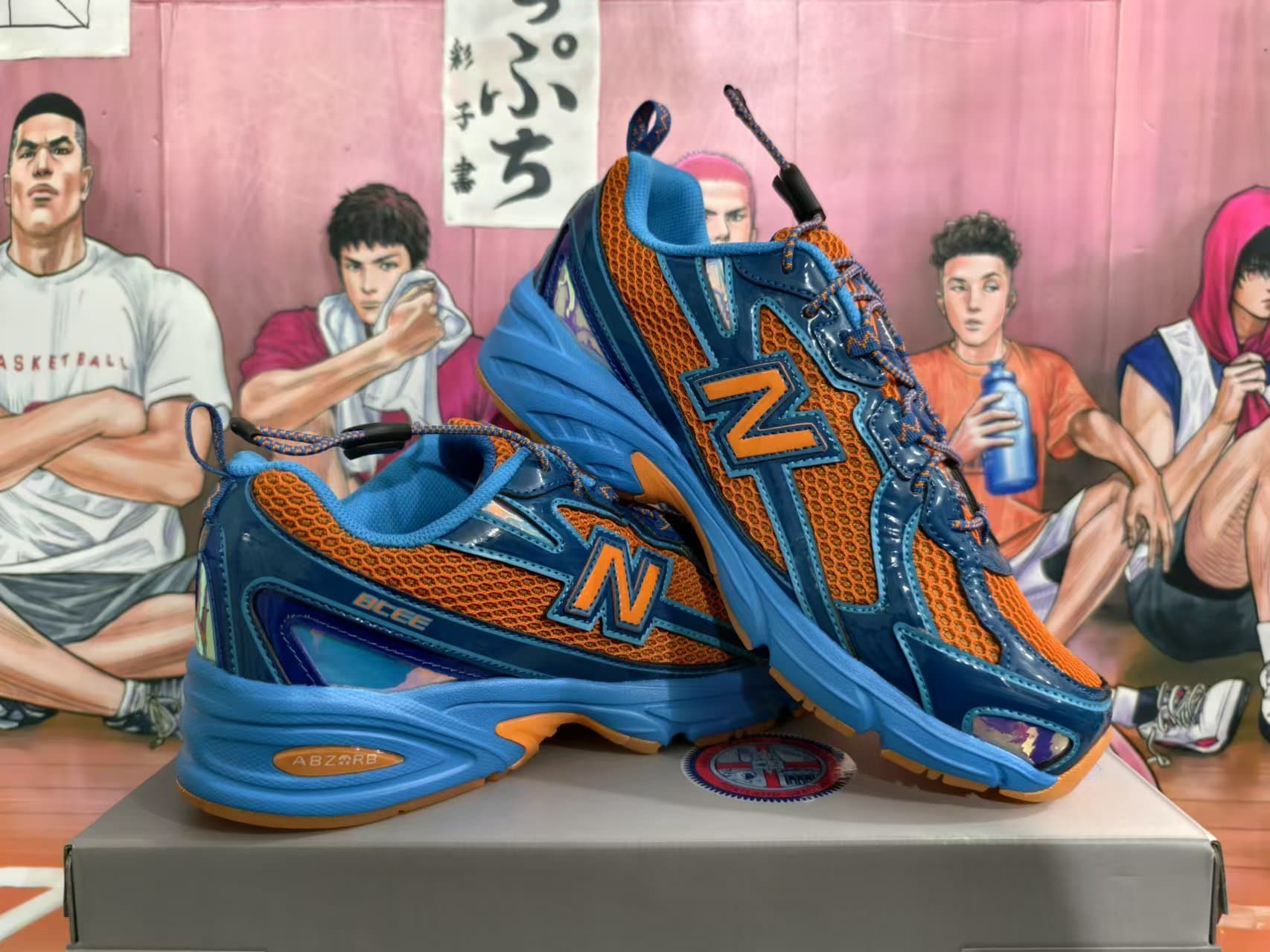 New Balance 2002R Chunky Sneakers – Blue/Orange