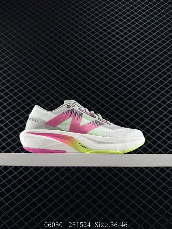 New Balance FuelCell Rebel Running Shoes – White/Pink