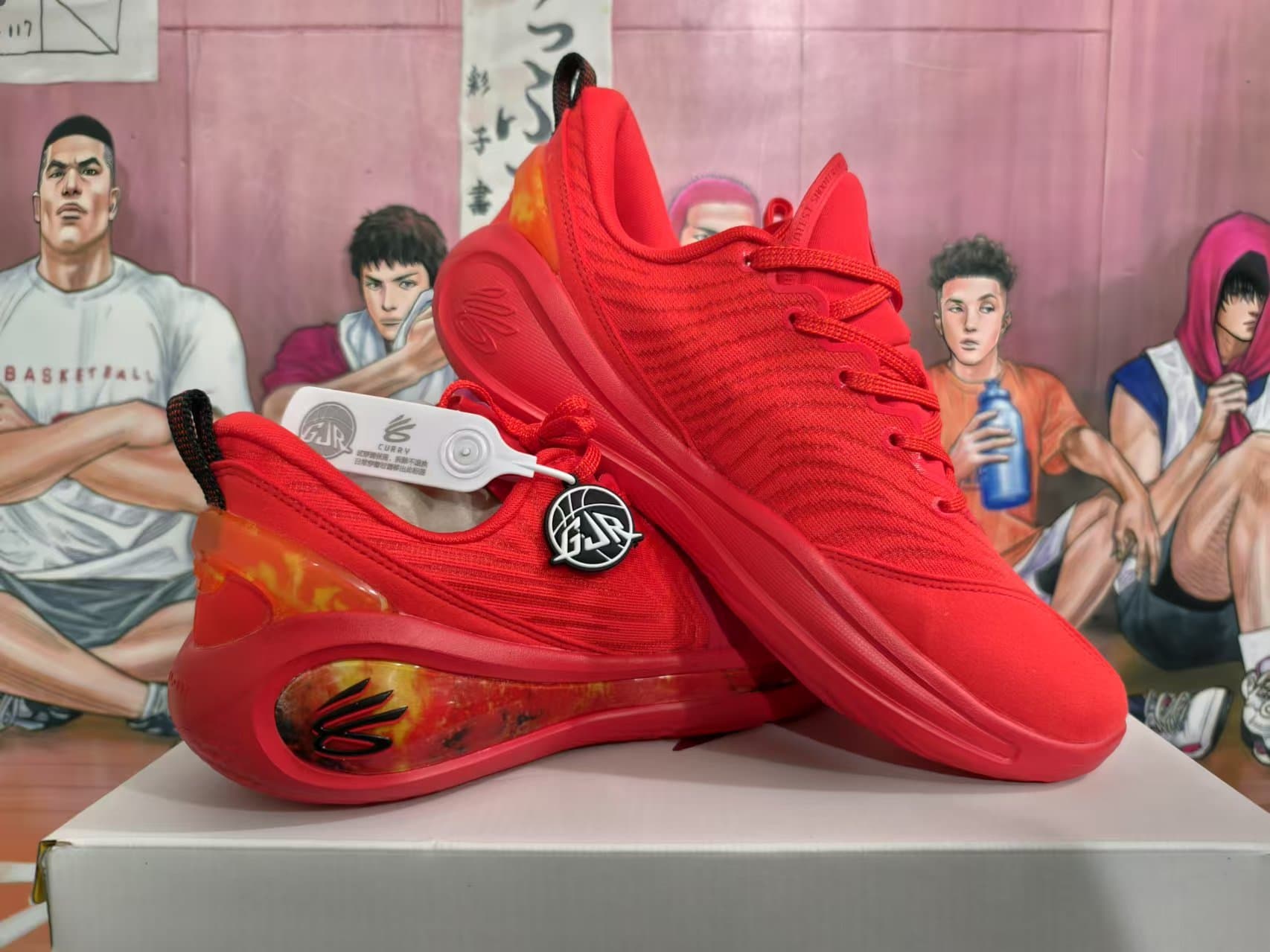 Generic Basketball Shoes – Red/Orange