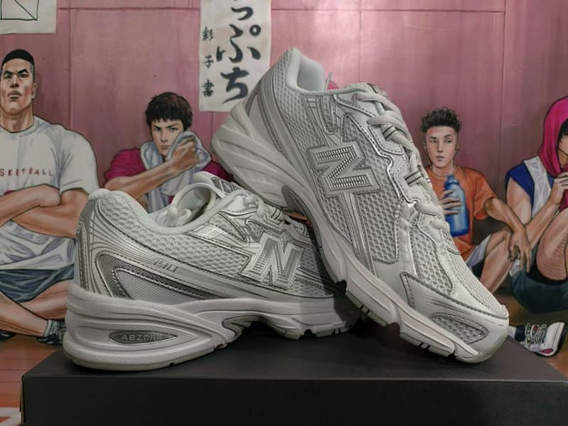 New Balance Running Shoes – White/Gray