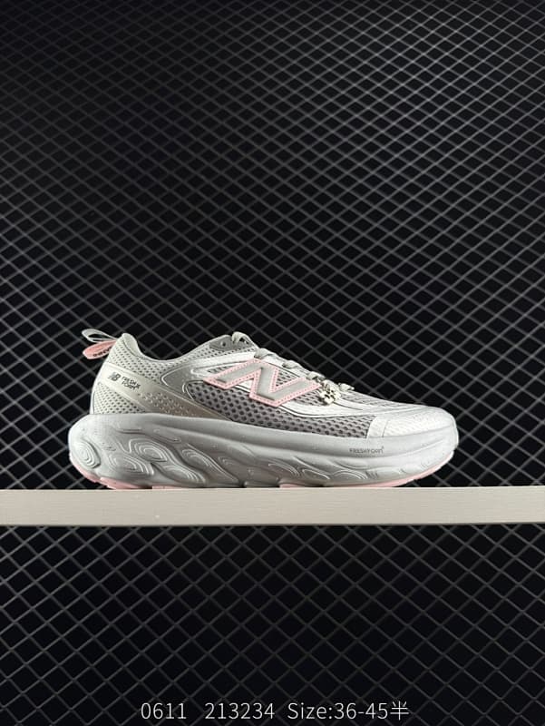 New Balance Fresh Foam Running Shoes – Gray/Pink
