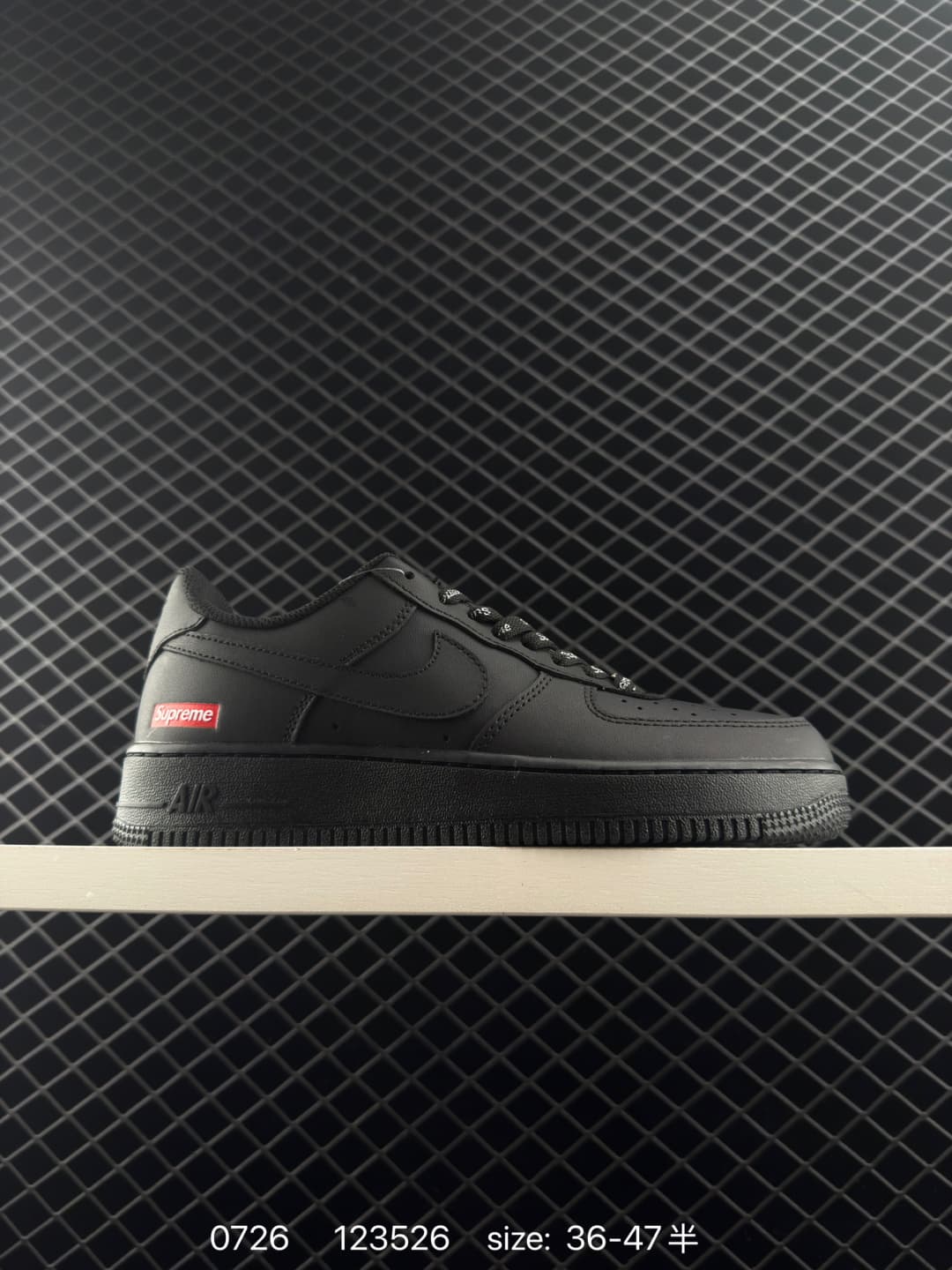 Supreme Air Force 1 Lifestyle Sneakers – Black/Red