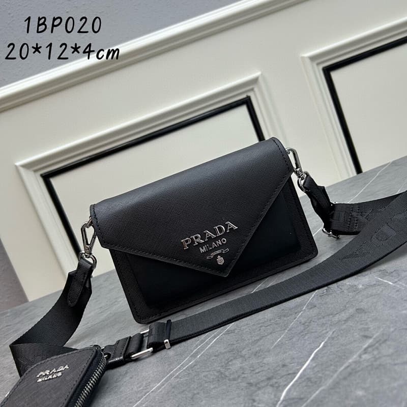 Prada Messenger Bag – Black/Silver