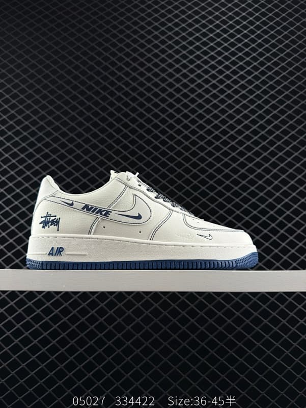 Nike Air Force 1 Lifestyle Sneakers – White/Navy