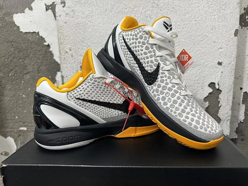 Nike Zoom Kobe VI Basketball Shoes – White/Yellow