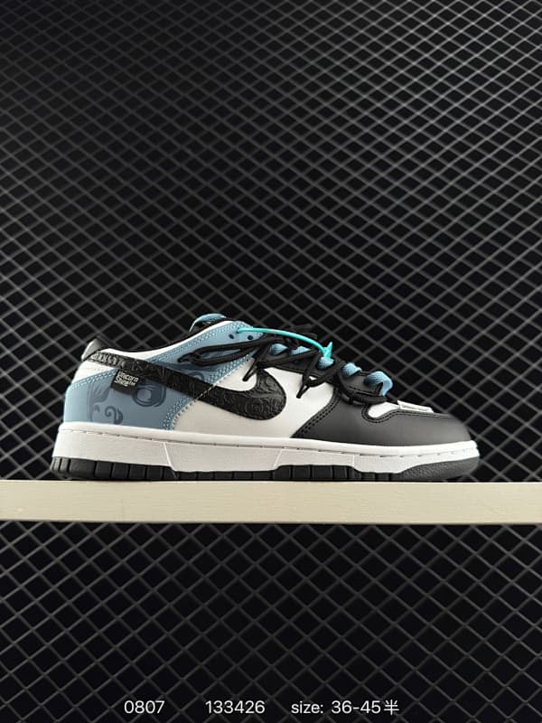 Nike Dunk Low Lifestyle Sneakers – Black/White