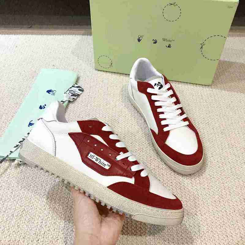 Off-White Lifestyle Sneakers – White/Red