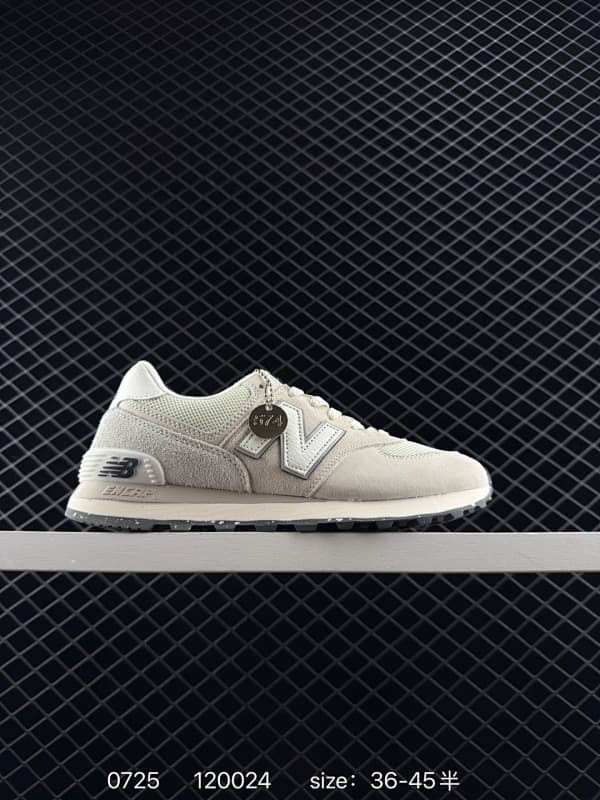 New Balance 574 Lifestyle Sneakers – Beige/White