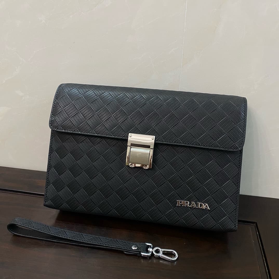 Prada Wristlet – Black/Silver