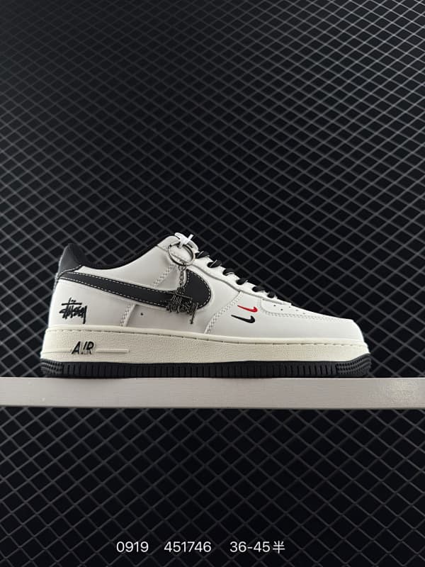Stussy Air Force 1 Lifestyle Sneakers – White/Black