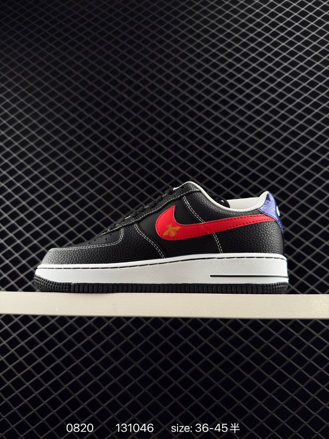 Nike Air Force 1 Lifestyle Sneakers – Black/Red