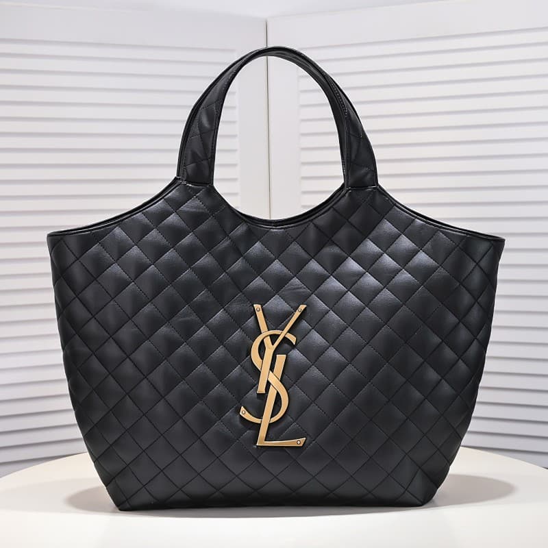 Saint Laurent Tote Bag – Black/Gold
