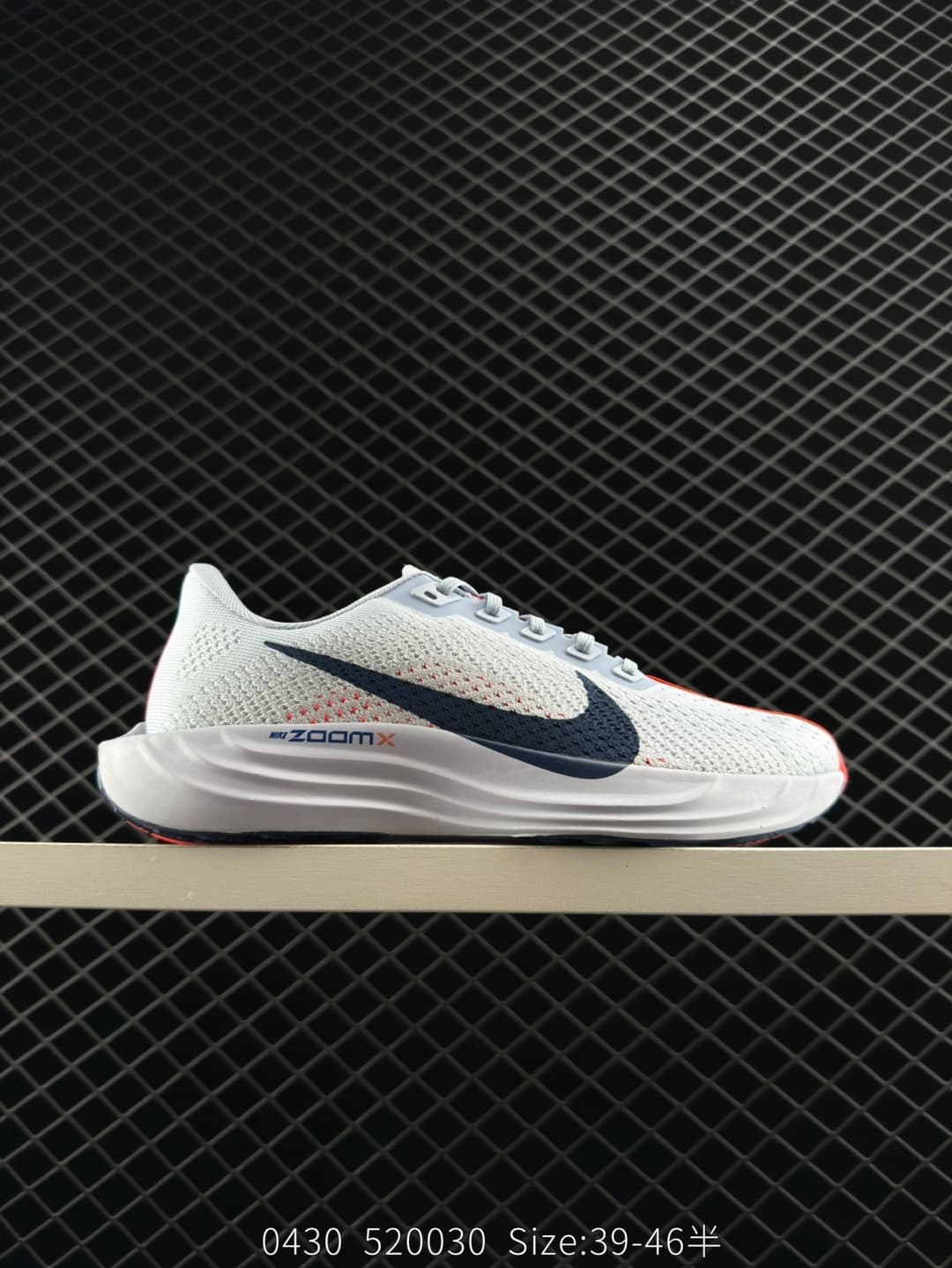 Nike ZoomX Running Shoes – White/Navy