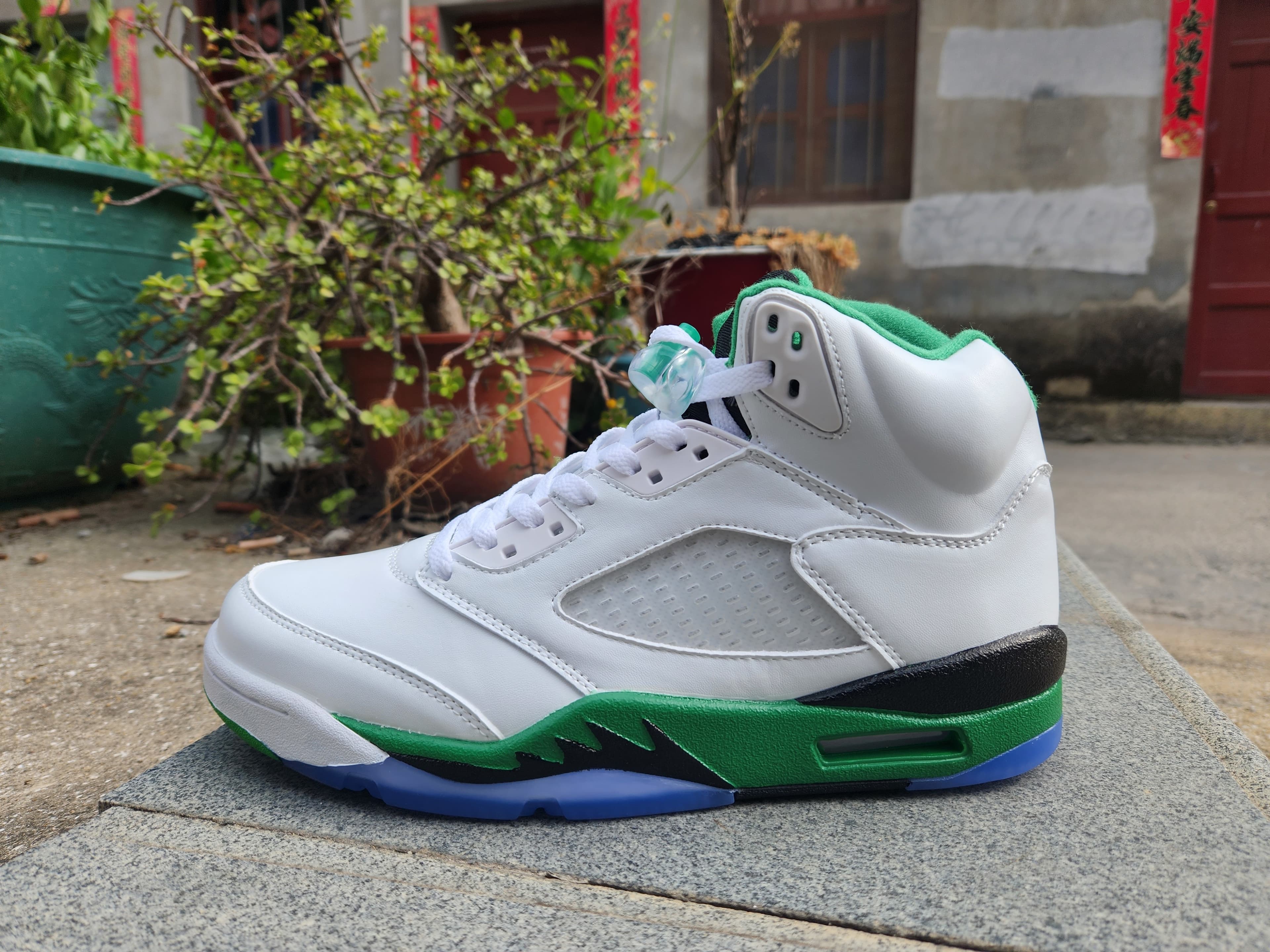 Air Jordan Air Jordan 5 Basketball Shoes – White/Green
