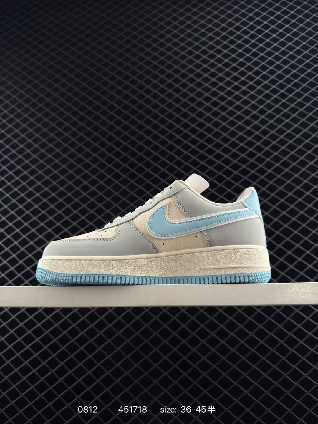 Nike Air Force 1 Lifestyle Sneakers – Gray/Blue