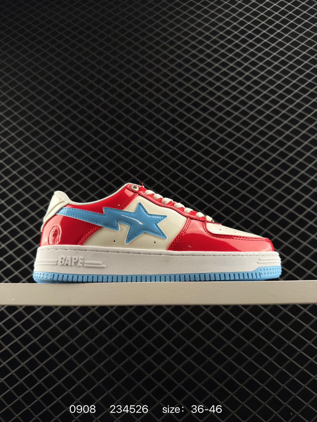 A Bathing Ape Lifestyle Sneakers – Red/Blue