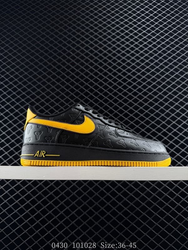 Nike Air Force 1 Lifestyle Sneakers – Black/Yellow