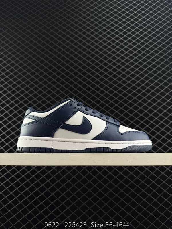 Nike Dunk Low Lifestyle Sneakers – Navy/White