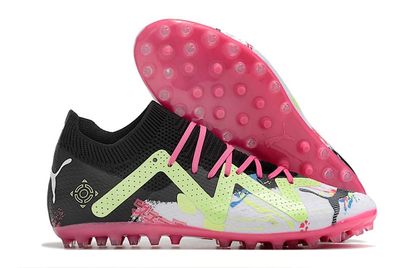 Puma Artificial-Grass Soccer Shoes – Black/Multicolor