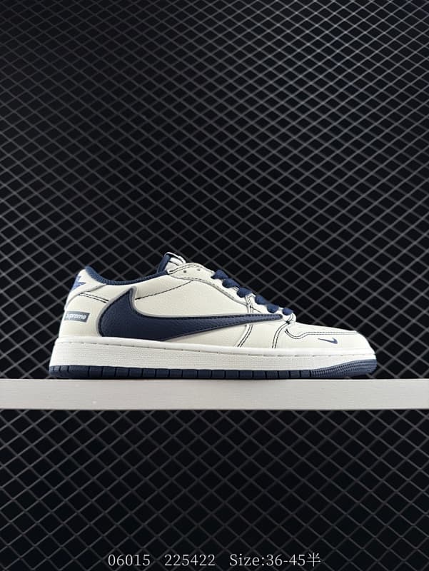 Supreme Lifestyle Sneakers – White/Navy
