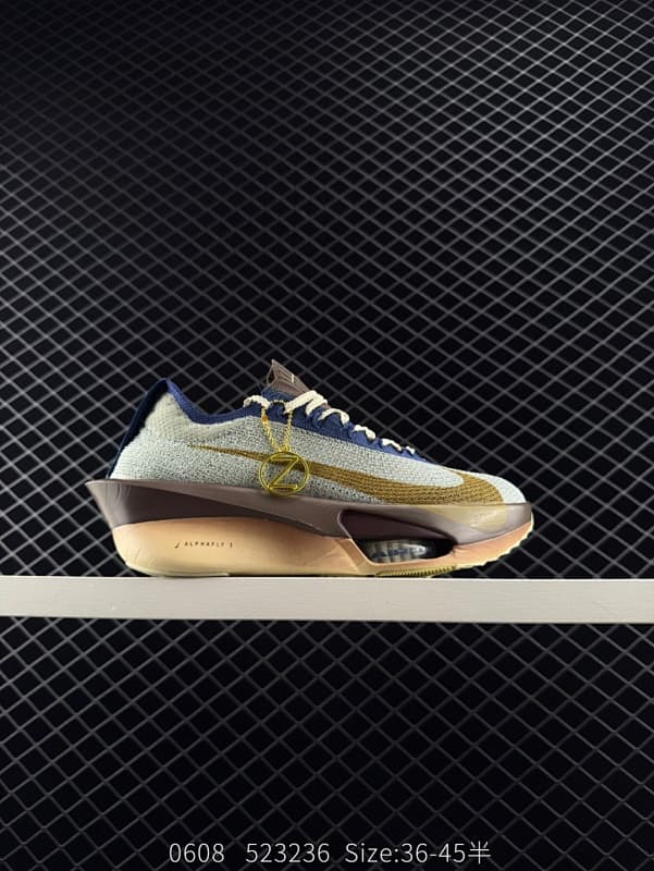 Nike Alphafly 3 Lifestyle Sneakers – Beige/Navy