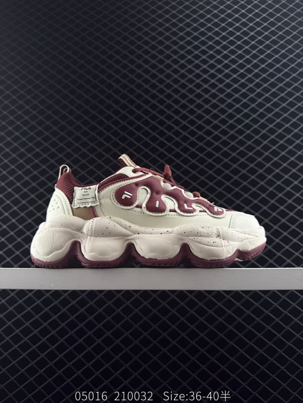 Fila Chunky Sneakers – White/Burgundy