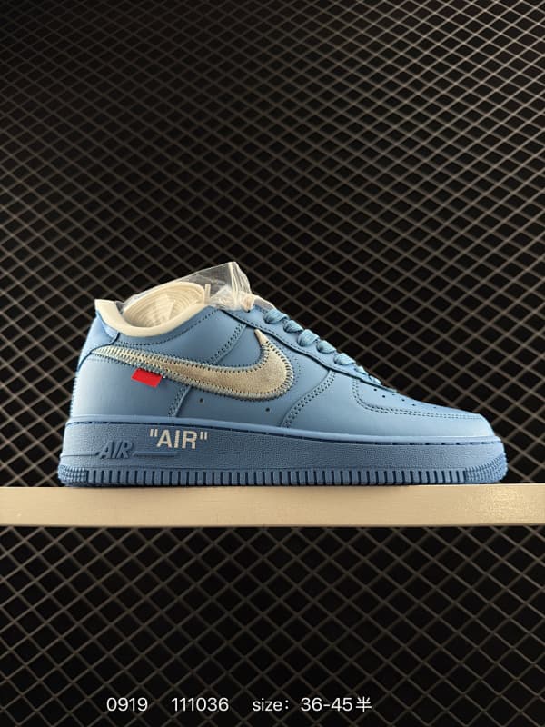 Nike Air Force 1 Lifestyle Sneakers – Blue/Beige