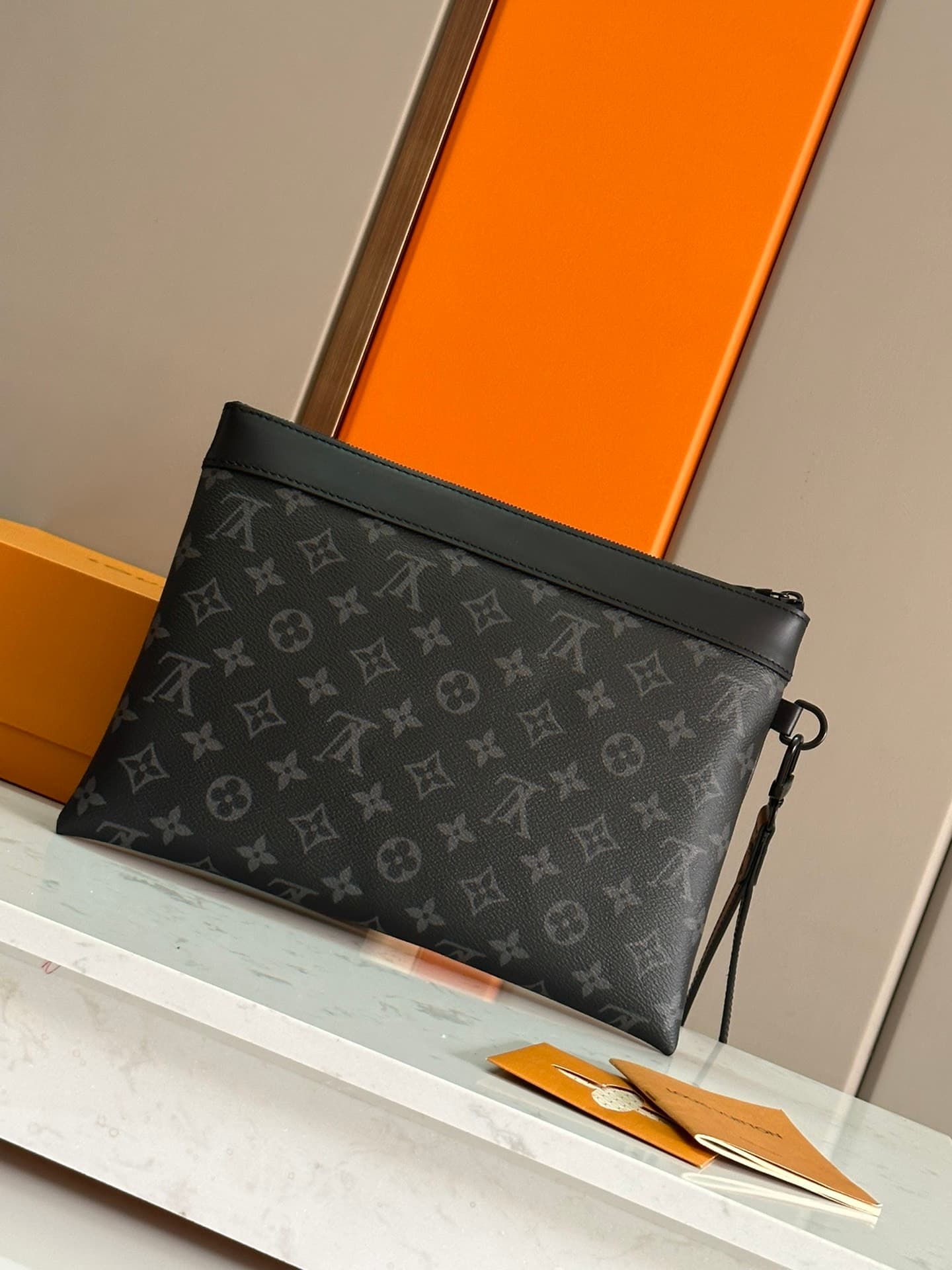 Louis Vuitton Envelope Clutch – Black/Gray