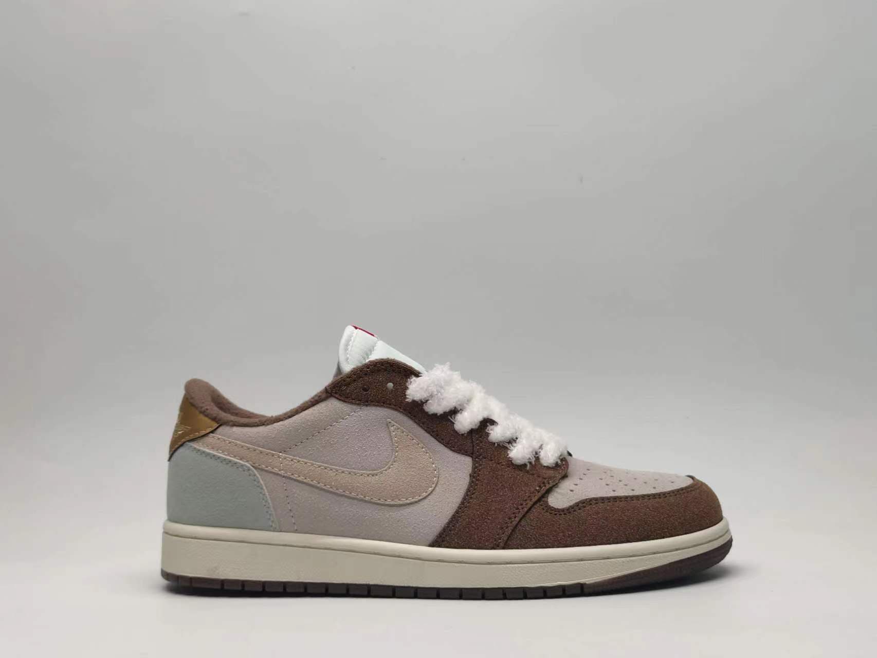 Nike Air Jordan 1 Low Lifestyle Sneakers – Brown/Beige