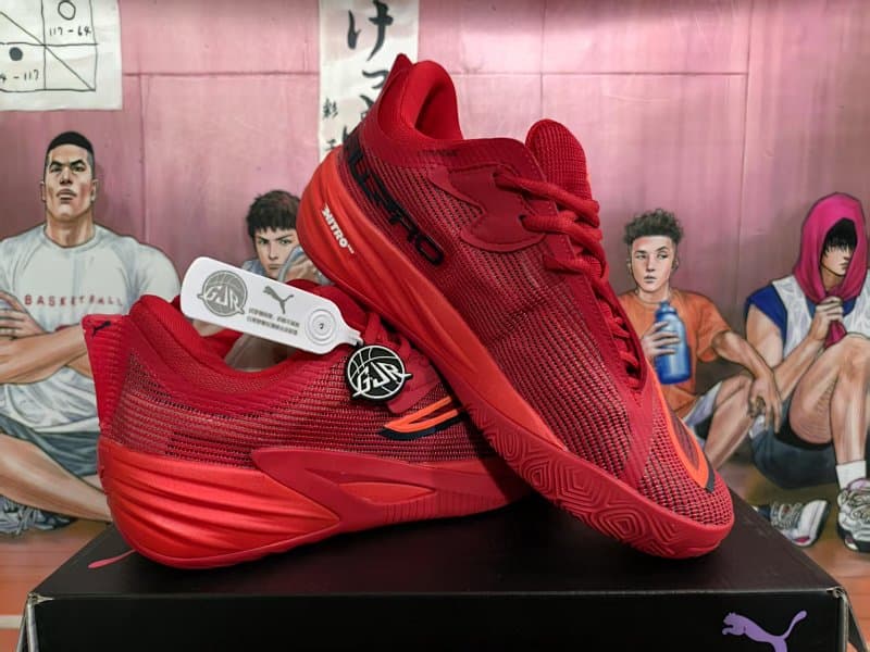 Puma Nitro Basketball Shoes – Red/Black