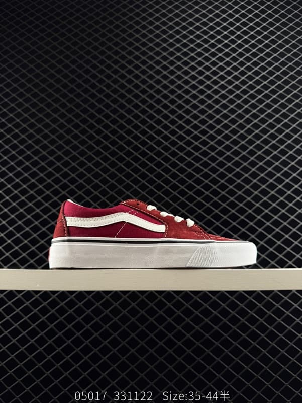 Vans Skateboard Shoes – Burgundy/White