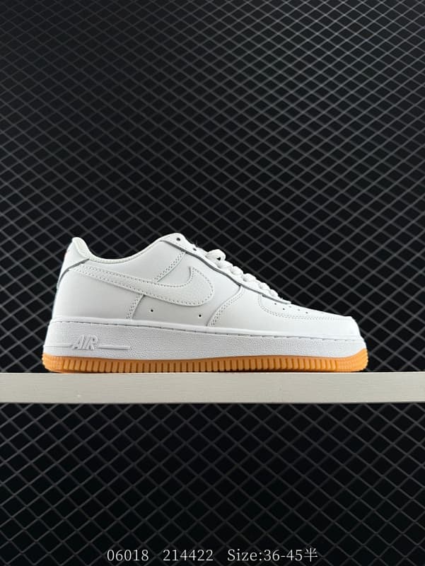 Nike Air Force 1 Lifestyle Sneakers – White/Orange
