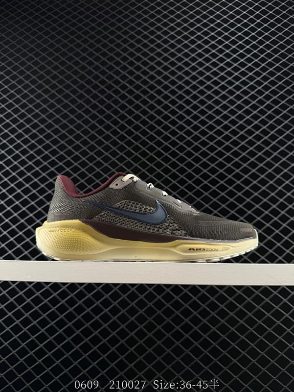 Nike Air Zoom Running Shoes – Gray/Burgundy