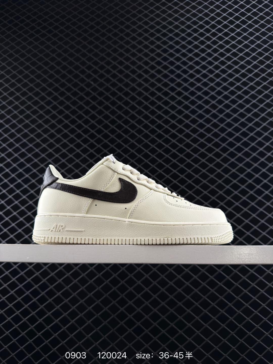 Nike Air Force 1 Lifestyle Sneakers – Beige/Black