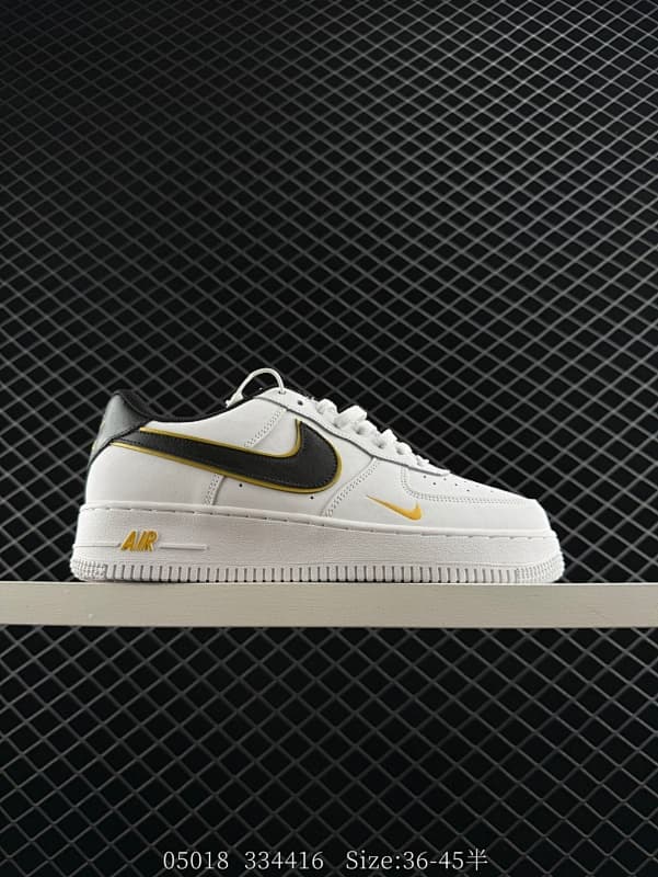 Nike Air Force 1 Lifestyle Sneakers – White/Gold