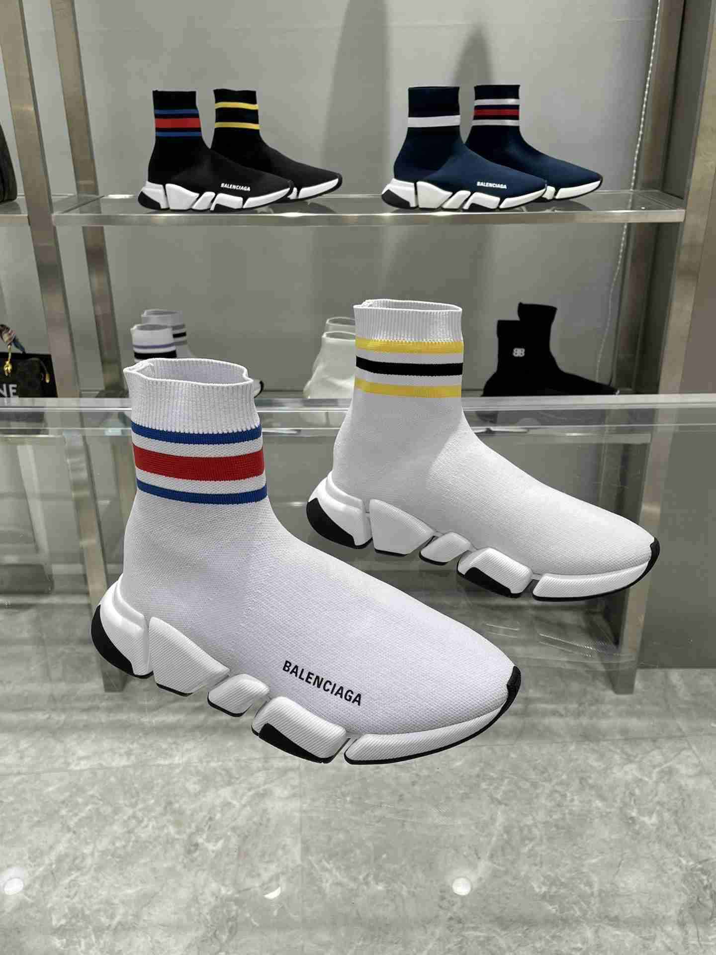 Balenciaga Lifestyle Sneakers – White/Multicolor