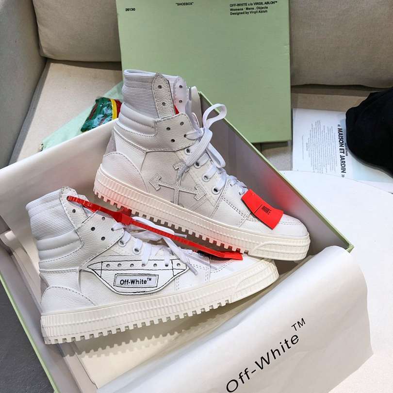 Off-White Lifestyle Sneakers – White/Red