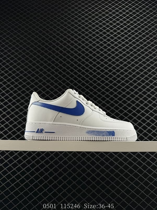 Nike Air Force 1 Lifestyle Sneakers – White/Blue