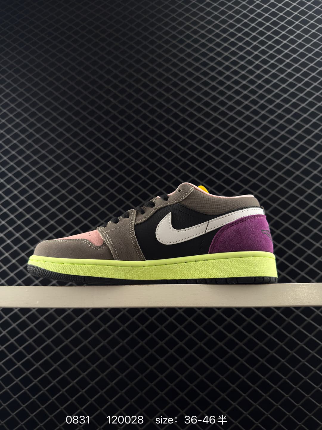 Nike Air Jordan 1 Low Lifestyle Sneakers – Black/Purple