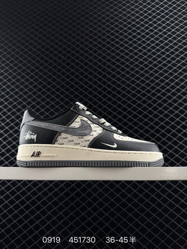 Nike Air Force 1 Lifestyle Sneakers – Black/Gray