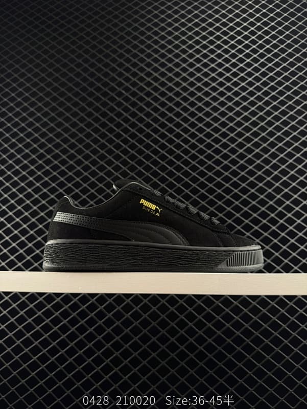 Puma Suede XL Lifestyle Sneakers – Black/Gold