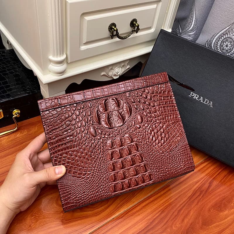 Prada Envelope Clutch – Brown/Black