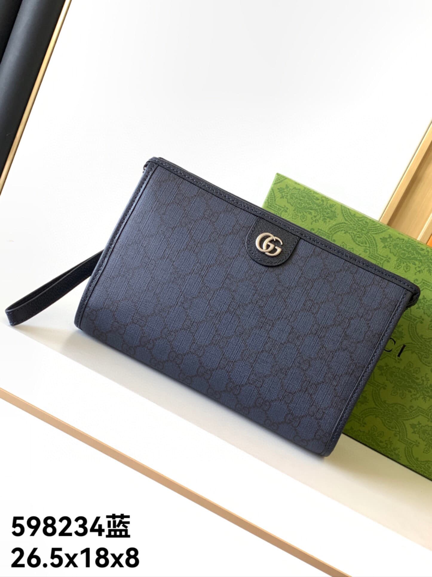 Gucci Wristlet – Navy/Black