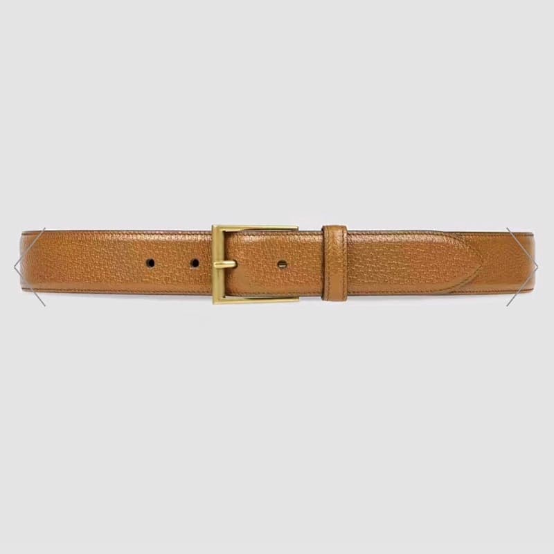 Generic Leather Belt – Brown/Gold