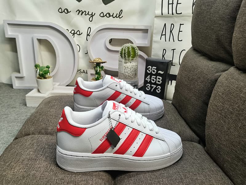 Adidas Superstar Lifestyle Sneakers – White/Red