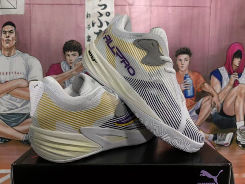 Puma ALLPRO Lifestyle Sneakers – White/Yellow